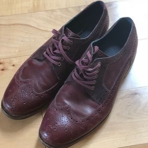 Cole Haan Men’s Wingtip Shoes in Wine/Burgundy